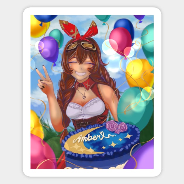 Happy birthday Amber! Sticker by SosiCreatesArt